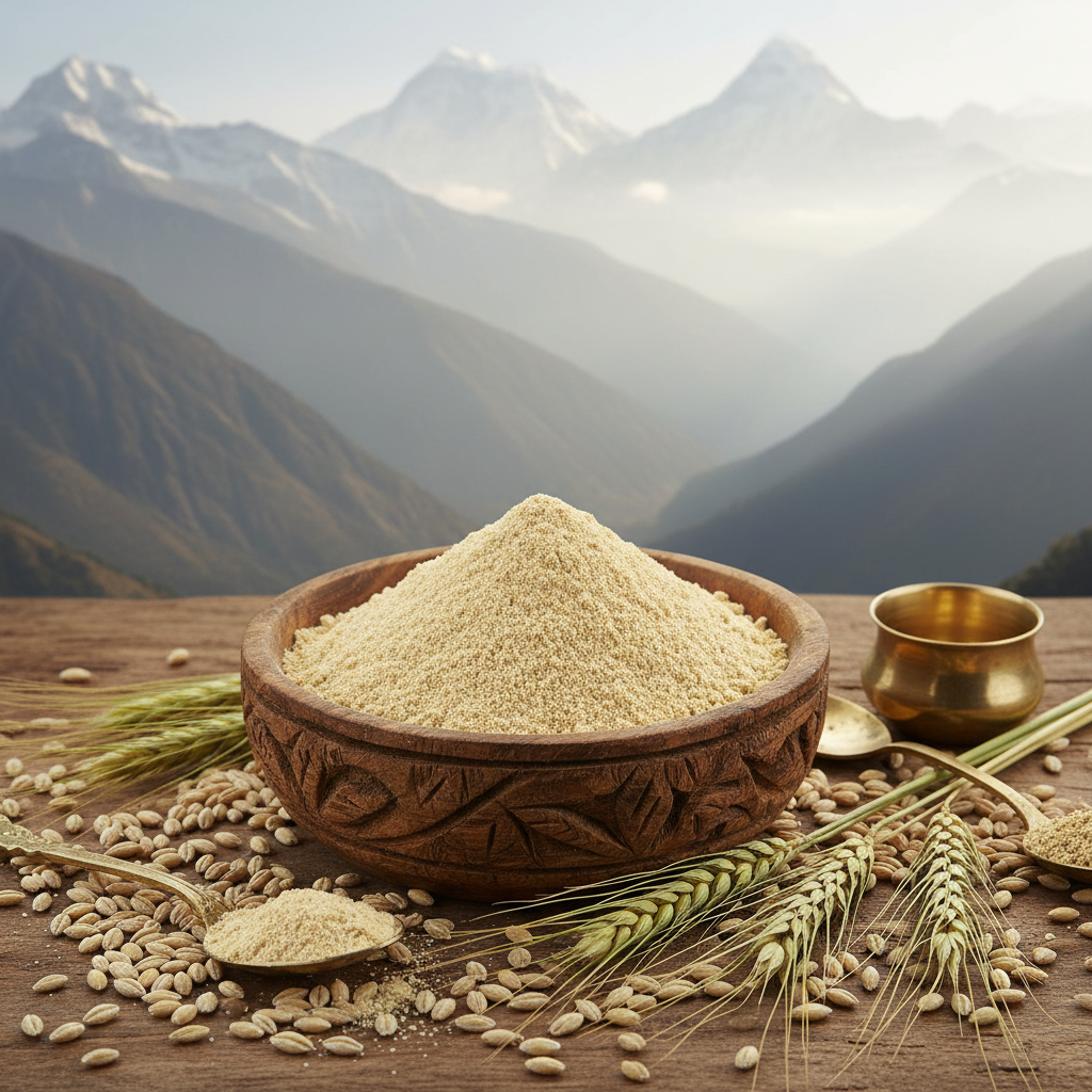 Kumwal Himalayan Barley Sattu is a wholesome, traditional superfood made from naturally grown barley, carefully processed to retain its nutritional integrity. Free from chemicals and additives, this sattu is a pure, nourishing choice for those seeking balanced nutrition and overall wellbeing.

Known for its cooling and satiating nature, Himalayan Barley Sattu has been a part of traditional diets for generations, especially valued for strength, digestion, and sustained energy.

Health Benefits

Supports Weig