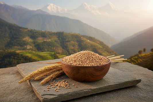 Kumwal Himalayan Brown Top Millet is a wholesome ancient grain naturally grown in the high-altitude regions of Uttarakhand. Cultivated using traditional mountain farming practices, this millet is valued for its light texture, mild taste, and excellent nutritional profile.

Naturally fiber-rich and gluten-free, Himalayan Brown Top Millet is an ideal choice for balanced, everyday meals and mindful eating.

Source / Origin

Naturally grown Himalayan Brown Top Millet
Harvested from high-altitude regions of Utta